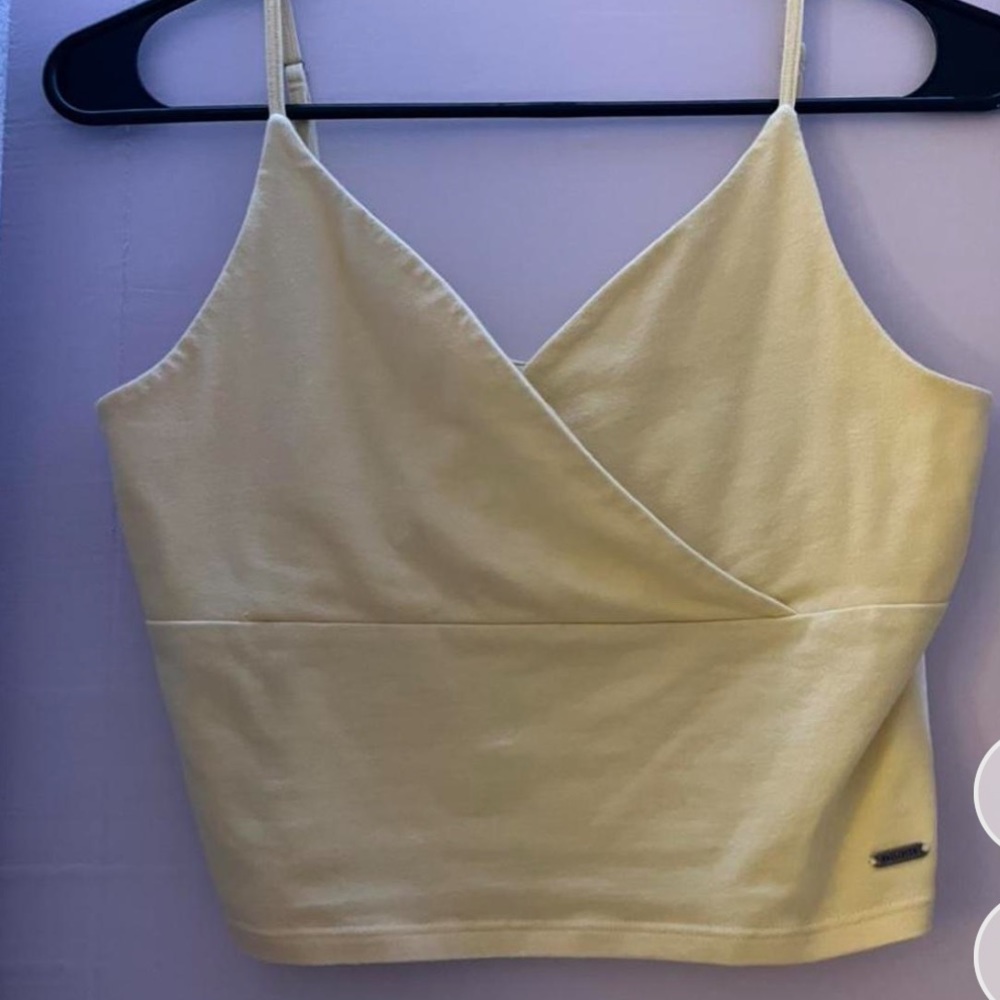 Yellow crop top